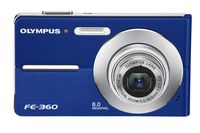 Olympus FE360 8MP Digital Camera with 3x Optical Dual Zoom (Blue)