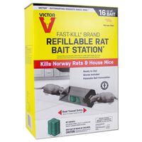Victor Fast-Kill Brand Refillable Rat Poison Bait Station - 8 Baits