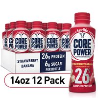 Core Power fairlife Core Power High Protein Milk Shake, Strawberry banana, 14 Fl Oz (Pack of 12)