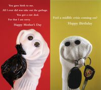 Quiplip Sock Em's Mother's Day + Birthday 6) Greeting Cards