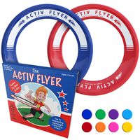 Activ Life Best Kid's Flying Rings [Red/Blue] Fun Christmas Stocking Stuffers Birthday Presents Cool Xmas Toys for Year Old Boys Girls Top Outdoor Games Love Hot Bday & Child X-mas Idea
