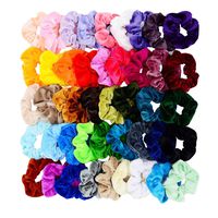 Chloven 45 Pcs Hair Scrunchies Velvet Elastics Hair Bands Scrunchy Hair Tie Ropes Scrunchie for Women Girls Hair Accessories- 45 Assorted Colors Scrunchies