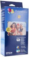 Epson PictureMate Print Pack Inkjet Cartridge, 100 Sheets Glossy Photo Paper T5570