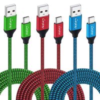 USB Type C Cable, Canjoy 3Pack 10ft Braided USB C Fast Charging Cord Compatible Samsung Galaxy S10+ S10 S10e Note 9 8 S9 S8 Plus, Moto G6, X4, Z3, Google Pixel 3XL, Nexus 6P, LG G7 ThinQ, HTC U12