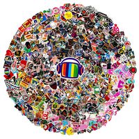 500-Pcs Featured Stickers(50~500 Pcs/Pack),Suitable for children and adults of all ages，Fast Shipped by Amazon. Decals Vinyls for Laptop,Kids,Cars,Motorcycle,Bicycle,Skateboard Luggage,Bumper