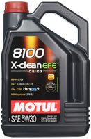Motul 8100 X-Clean EFE 5W-30 Synthetic oil, 5-Liter, 1 Pack