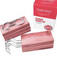 Cedar Space Cedar Hang Ups - Cedar Blocks for Closet Storage, 100% Nature Aromatic Red Cederwood Home Decor (Cedar Hang ups 11pcs)