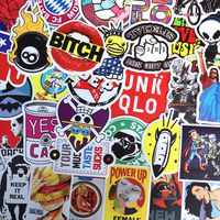 Laptop Stickers Graffiti Patches Stickers Waterproof Motorcycle Bicycle Luggage Decal Skateboard Stickers for Kid and Adult (100pcs E)