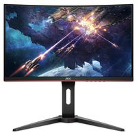 AOC C24G1 24" Curved Frameless Gaming Monitor, FHD 1080p, 1500r VA Panel, 1ms MPRT 144Hz, FreeSync, DP/HDMI/VGA, Height Adjustable, VESA, 3-Year Zero Dead Pixels