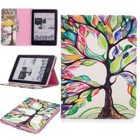 GNT Folio Case for Amazon Kindle Voyage, Premium PU Leather Wallet Flip Stand Case Cover for Amazon Kindle Voyage 6inch 2014(Colorful Tree)