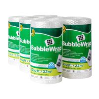 Duck Brand Bubble Wrap Roll, Original Bubble Cushioning, 12" x 180', Perforated Every 12"