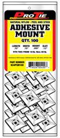 Pro Tie N34PSM100 3/4-Inch Adhesive Mount Cable Tie Mount, Natural Nylon, 100-Pack