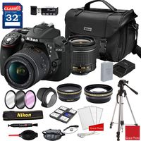 Nikon D5300 DSLR Camera with AF-P DX NIKKOR 18-55mm f/3.5-5.6G VR Lens + Nikon DSLR Camera Case + 32GB Memory Bundle (24pcs)