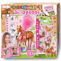 SMITCO Horse Gifts for Girls - Scrapbooking Craft Kit Ideas for Kids 5 to 12 Years Old - Hardback Secret Sets with Passcode Lock to Keep Her Secrets Safe - Includes Stickers, Jewels, Tape and Pen