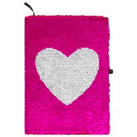 Sparkl Creations Reversible Magic Sequins Notebook: Color-Changing Flip Sequin Writing Journal or Diary with Heart Pattern - Perfect Gift for Girls, Tweens, Teens, and All Fun-Loving Kids