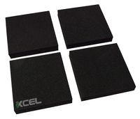 XCEL Lightweight Foam Rubber Anti Vibration Acoustic Pads 6" x 6" x 1" (4 Pack)