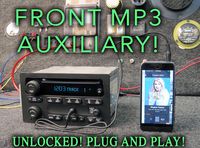 Unlocked Chevy GM GMC CD Radio w MP3 Auxiliary AUX Input w Cable 03 04 05 06 Avalanche S-10 Envoy Escalade Colorado Canyon Part Nos 15234915 15234929 15138488 15756188 DISC Stereo
