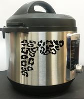 Leopard Print Spots - Black Vinyl Decal For Instant Pot