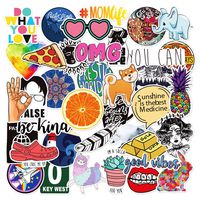 Cute Vsco Stickers for Water Bottles,40 pcs Ins Vinyl Sticker for Teens Girls,Computer Skateboard Guitar MacBook Luggage Car Bicycle Motorcycle Stickers - Waterproof - [No-Duplicate Sticker Pack]