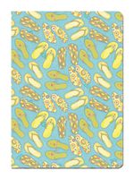 Tree-Free Greetings Eco Journal, 5.5 x 7.5 Inches, 160 Ruled Pages with Flexi Cover and Flip Flops Art by Debbie Mumm (72256)