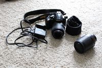 Nikon D3000 10MP Digital SLR Camera with 18-55mm f/3.5-5.6G & 55-200 AF-S DX VR Nikkor Zoom Lenses