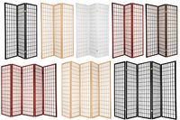 Legacy Decor 3,4,5,6,8 &10 Panels Room Divider Privacy Screen Panel Japanese Oriental Shoji Black Color