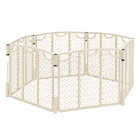 Evenflo Versatile Play Space, Indoor & Outdoor Play Space, Easy & Quick Assembly, Portable, 18.5 Square Feet of Enclosed Space, Durable Construction, For Children 6 to 24 Months, Cream