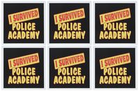 3dRose I Survived Police Academy Survial Pride And Humor Design - Greeting Cards, 6 x 6 inches, set of 6 (gc_118180_1)