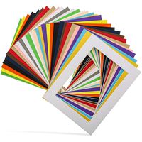 Bright Creations 30-Pack 6.5 x 8.5 Inch Picture Matted Frame Boards for 5x7 Photos, Assorted Colors