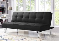 Serta RNE-3S-BK-SET Rane Collection Convertible Sofa, L66.1 x W33.1 x H29.5, Black