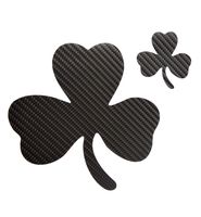 3 Leaf Shamrock Clover Leave 5" 2" Kevlar Black Decal Decal Sticker PVC Vinyl for Mac Notebook PC Laptop Car Door Window