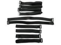 "FLEUR" Q 10 Pieces 2/3" X 12" Stretch Elastic Hook & Loop Ties Straps