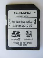 CA620 2014 SUBARU IMPREZA WRX and 14 BRZ SD NAVIGATION CARD , MAP UPDATE VERSION 2011 Q3 FOR NORTH AMERICA, USA / CANADA PART NUMBER 86283CA6200