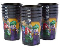 American Greetings Lego Batman Party Supplies, Reusable 16 oz. Plastic Party Cups, 12-Count