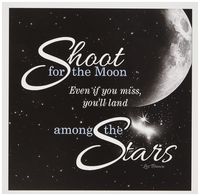 3dRose Greeting Cards, 6 x 6 Inches, Pack of 12, Shoot for the Moon Is Great for the Graduate (gc_127606_2)