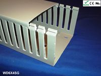 Machine-Pro Products WD6X4SG 6x4-Inch, 2 Meter Open Slot Wiring Cable Management Duct with Cover, 4 Set - Gray