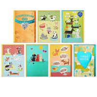 Hallmark Pets Cards Assortment (7 Congratulations, Birthday, Blank, Thank You Cards with Envelopes)