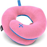 BCOZZY Chin Supporting Travel Pillow- Keeps The Head from Falling Forward - Comfortably Supports The Head, Neck and Chin in Any Sitting Position. Adult Size, Pink