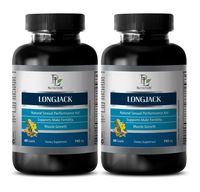 Testosterone Booster Enhancement - LONGJACK 745MG - Premium Advanced Formula - Longjack Bulk - 2 Bottle (120 Capsules)