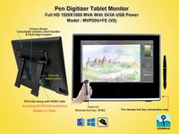 Yiynova MVP20U+FE(V2) Full HD Tablet Monitor (Mac & Windows)(HDMI + 5V3A USB Port)(Ready to Use with Yiynova Cloud PC)