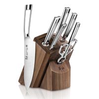 Cangshan TN1 Series 1021950 Swedish Sandvik 14C28N Steel Forged 8-Piece Knife Block Set, Walnut