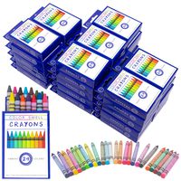 Color Swell Crayons Bulk Packs - 36 Boxes of 24 Vibrant Colored Crayons of Teacher Quality Durable Classroom Pack for Kids Students Party Favors