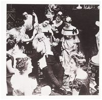 3dRose Santa and the Ladies Grayscale - Greeting Cards, 6 x 6 inches, set of 12 (gc_6746_2)