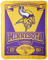 NFL Minnesota Vikings Marque Printed Fleece Throw, 50-inch by 60-inch, Purple