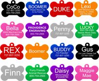 Providence Engraving Pet ID Tags | 8 Shapes & Colors to Choose from | Dog Cat Aluminum