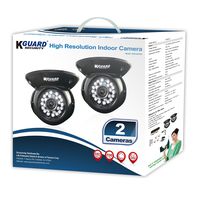 KGUARD Security HD812CPK2 CAM KIT- 700TVL IR Dome Type 65' Night Vision Kit (Black)
