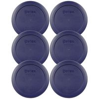 Pyrex 2 Cup Round Storage Cover #7200-PC for Glass Bowls (6, Blue)