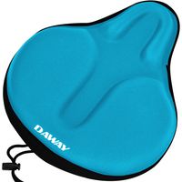 DAWAY Extra Soft Bike Seat Cushion - C6 Large Exercise Bicycle Saddle Cover, Thick Widen Foam & Gel Padded, Comfort Breathable Cycling Pad, Fit Spinning Class, Indoor, Outdoor Bycicle
