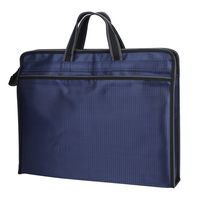 Portable Business Briefcase Zipper Bag Waterproof Durable School File Folder School Bag Lightweight Carrying Case Handbag Large Capacity Document Storage Organizer Holder for Office Meetings Travel