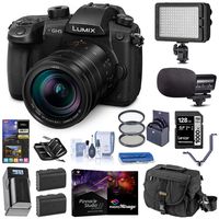Panasonic LUMIX GH5 4K Mirrorless Digital Camera w/Leica 12-60mm F/2.8-4.0 O.I.S Lens, (DC-GH5LK) Bundle with Light, Mic, Bag, 2 Battery, Charger, Corel Software, Filter, 128GB SD Card, Accessories
